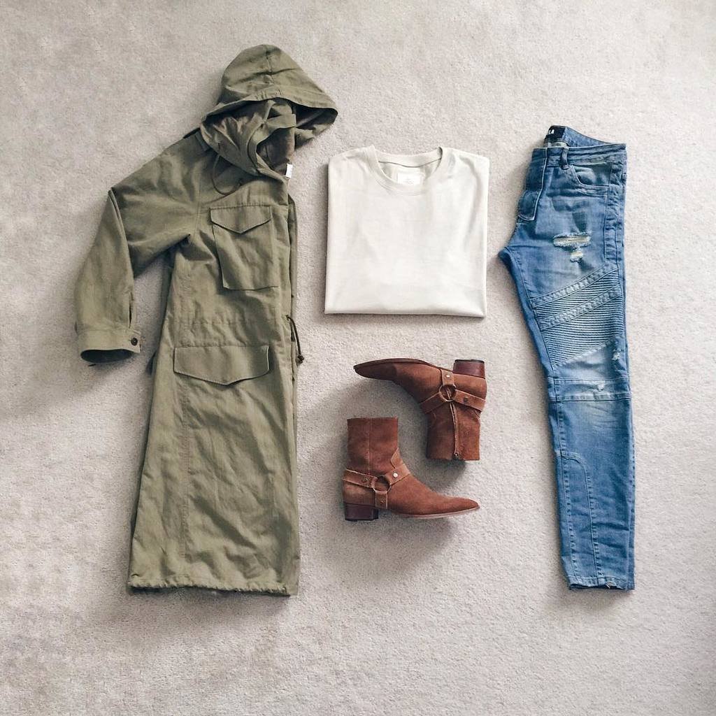 Green Long Coat Outfit