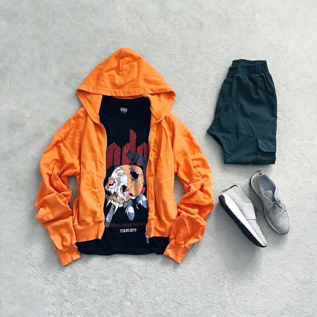 Orange Hoodie Outfit