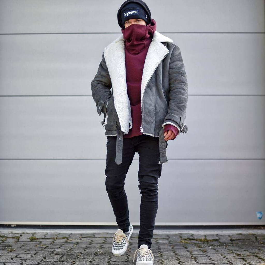 Grey Biker Jacket Outfit
